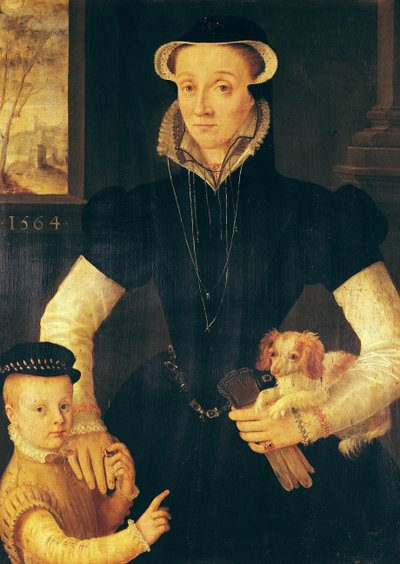 Eine Witwe und ihr Sohn, 1564 von Anthonis van Dashorst Mor
